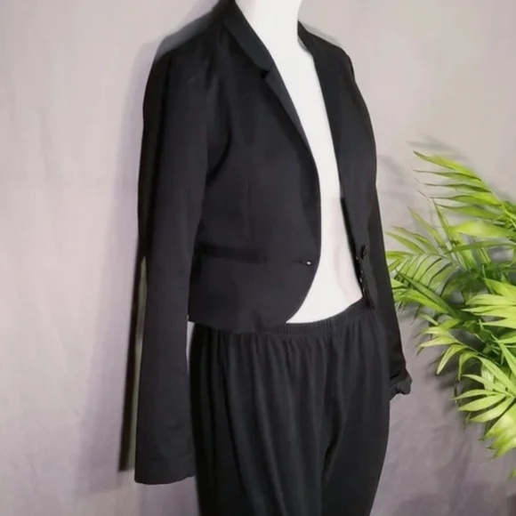 Divided Satin Trimmed Short Jacket - Picture 2 of 7